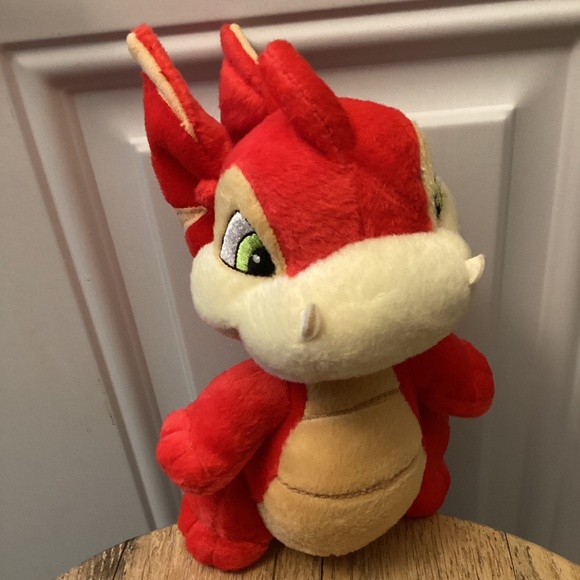 NEW 2002  Neopets Scorchio 8" Plush Red Dragon  Stuffed Animal Vintage - Picture 6 of 10
